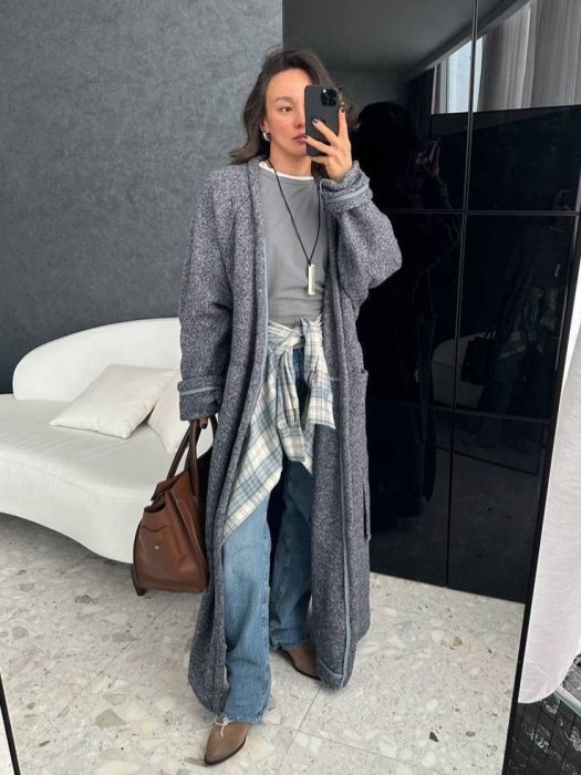 Довгий кардиган, фото