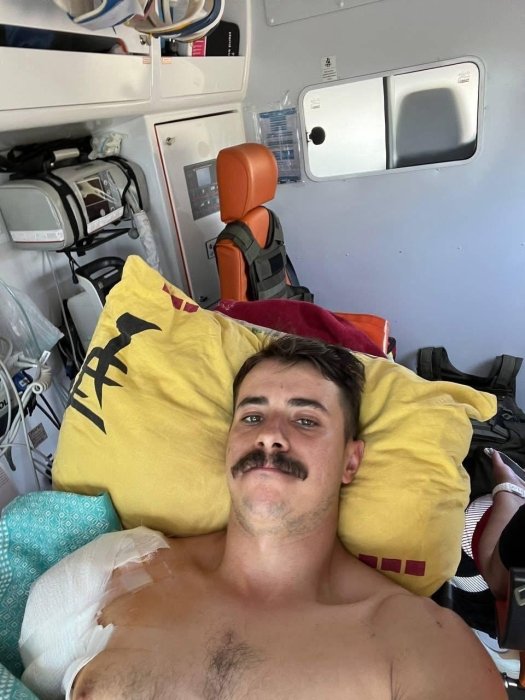 Костянтин Грубич і його син Ярослав після травми