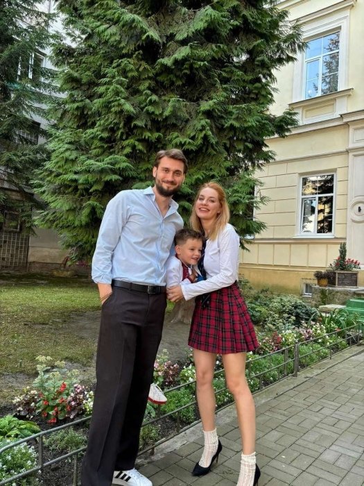 Вадим Яценко, сын и жена, фото
