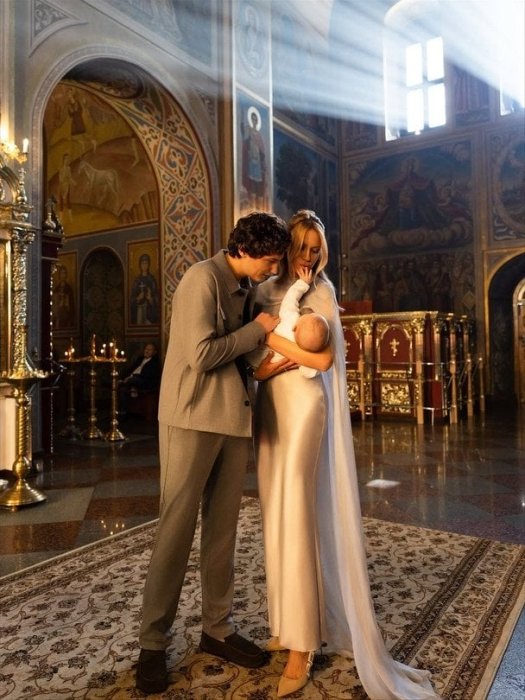 Леся Нікітюк похрестила сина в Михайлівському соборі