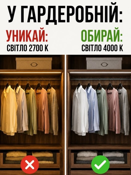Как выбрать свет для гардеробной