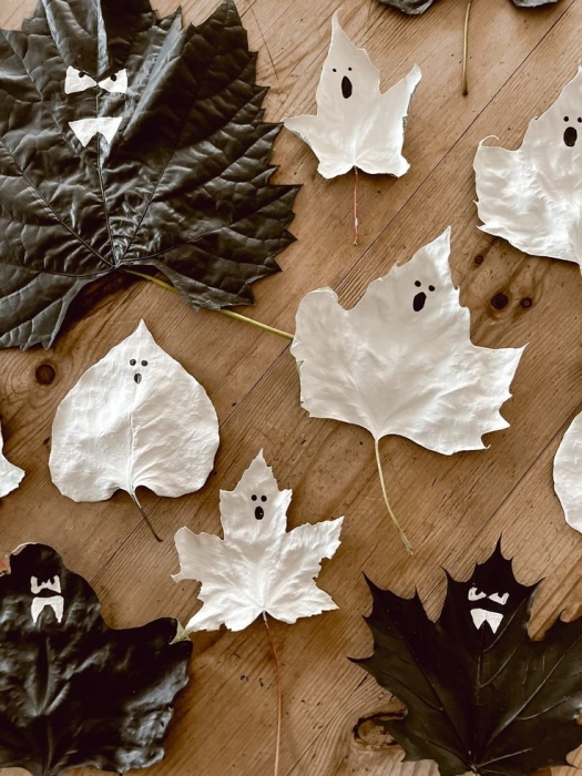 Призраки из листьев и летучие мыши из шишек: мастер-класс к Хэллоуину для детей (ФОТО) - фото №1