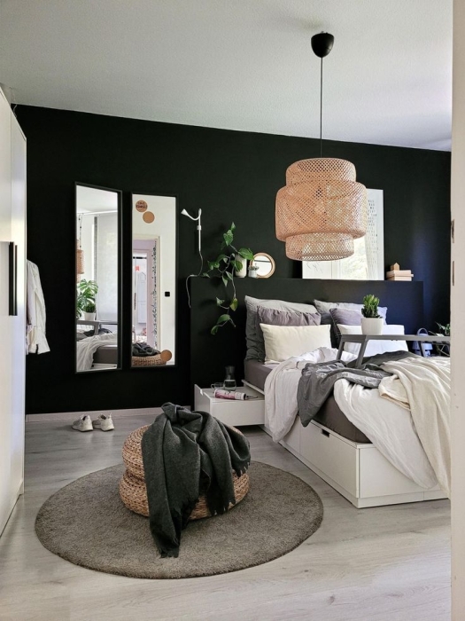 Роскошный контраст: как сделать спальню с черным цветом (ФОТО) - фото №9
