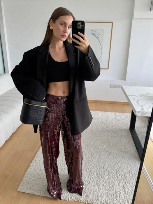 Образы на Новый год 2026 с пайетками, фото