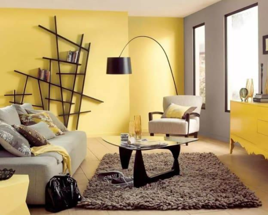 Жовтий + сірий: модні варіанти зали в контрастних відтінках (ФОТО) - фото №11