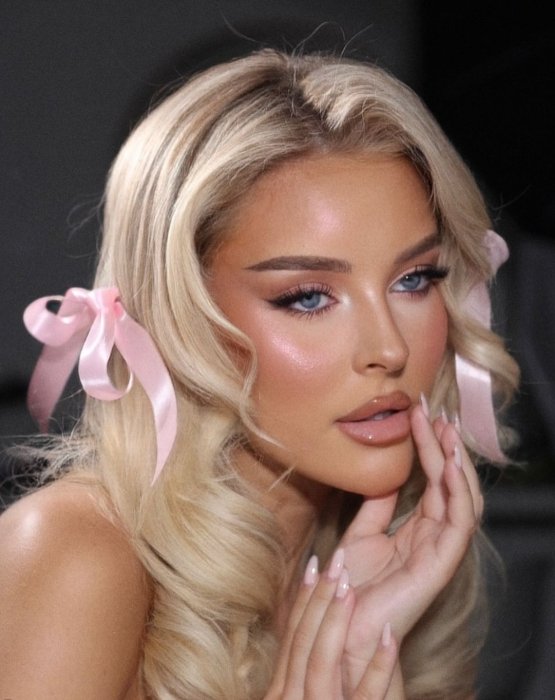 Розовый макияж на день святого Валентина, фото