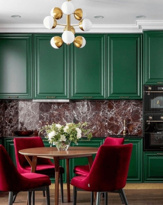 Найгарніші варіанти кухні в зелених кольорах