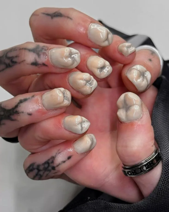 Неудачный дизайн ногтей