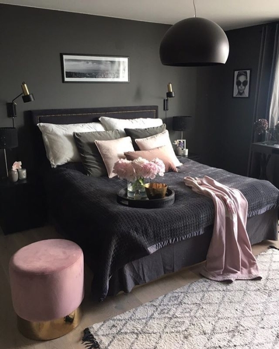 Роскошный контраст: как сделать спальню с черным цветом (ФОТО) - фото №11