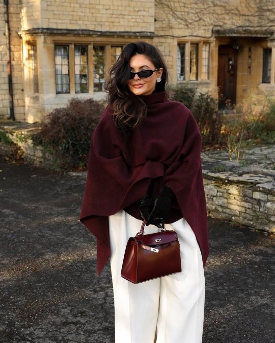 Модные пончо 2025, фото