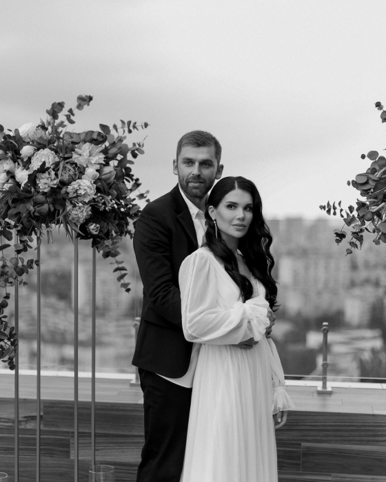 Андрей Рыбак на фото с женой