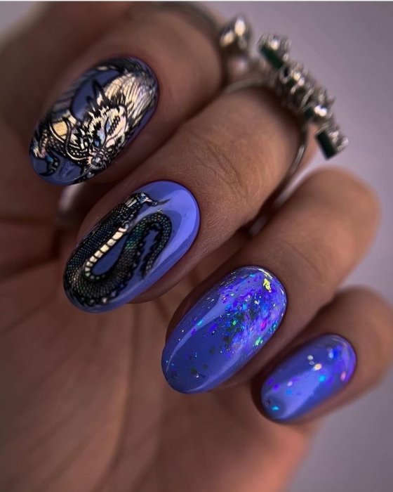 Манікюр із дракончиками: трендові нігті на Новий рік 2024 (ФОТО) - фото №5