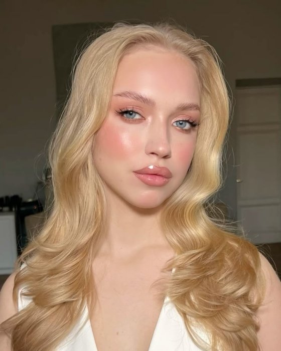 Розовый макияж на день святого Валентина, фото