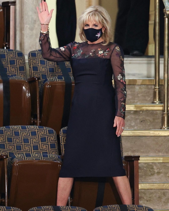 Джилл Байден вышла в свет в элегантном платье с прозрачными вставками (ФОТО) - фото №2