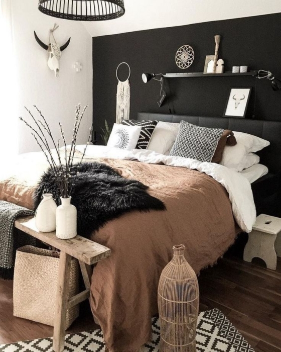 Роскошный контраст: как сделать спальню с черным цветом (ФОТО) - фото №2