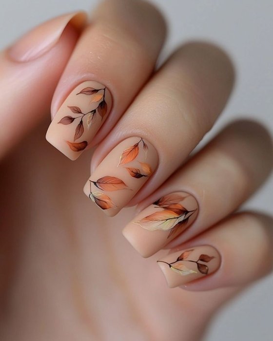 Стильный маникюр на осень 2025