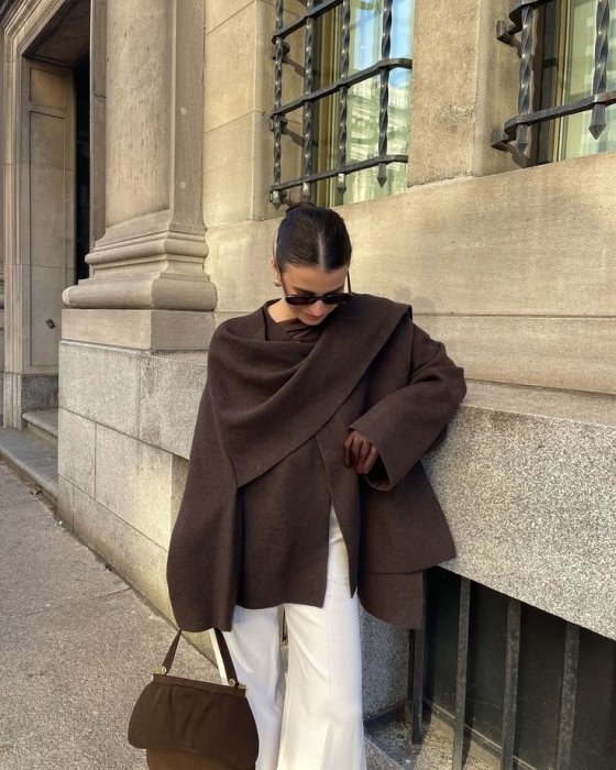 Модные пончо 2025, фото