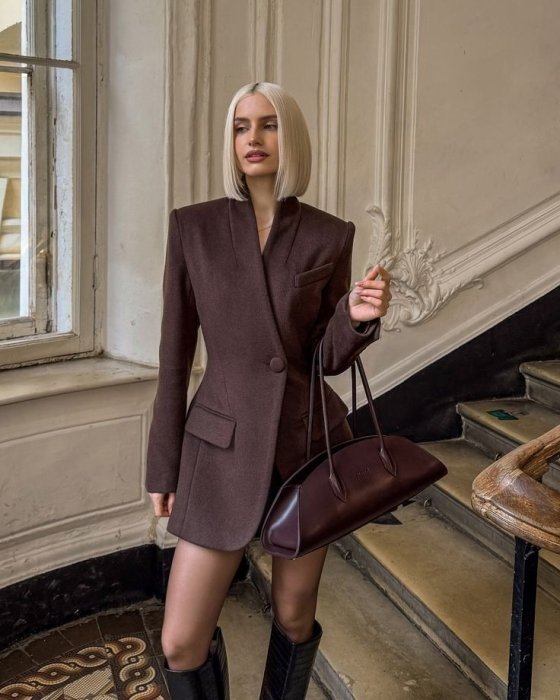 Приталенный пиджак, фото