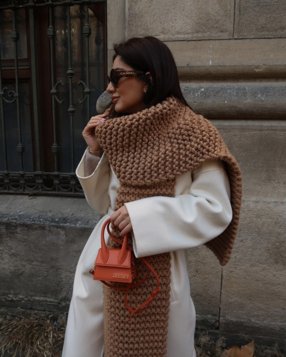 Модные женские шарфы 2024 сезона весна осень зима