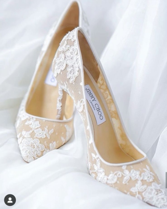 Туфли в кружево для невесты, фото