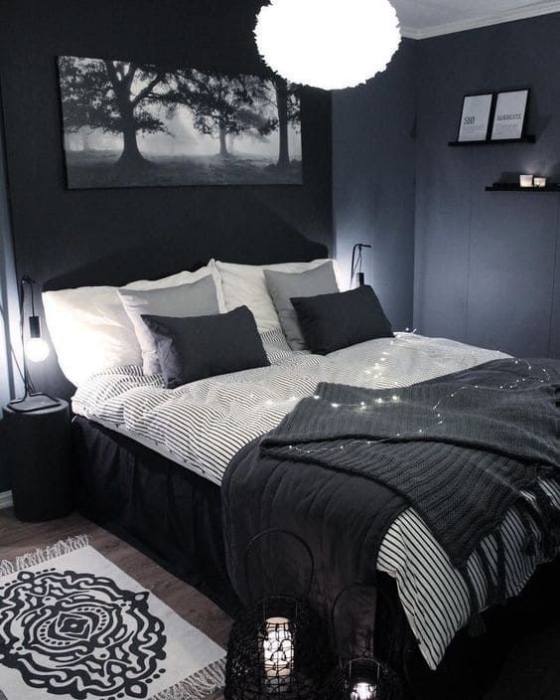 Роскошный контраст: как сделать спальню с черным цветом (ФОТО) - фото №12