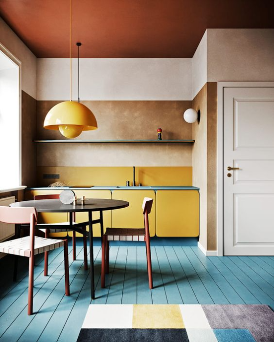 Желто-голубая кухня: трендовые варианты интерьера в национальных цветах (ФОТО) - фото №17