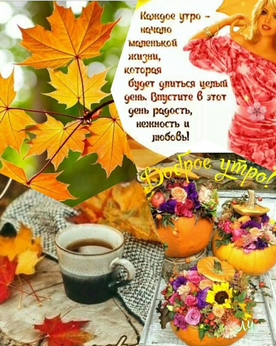 Доброго осеннего утра! Лучшие открытки с поздравлениями и пожеланиями хорошего дня - фото №12