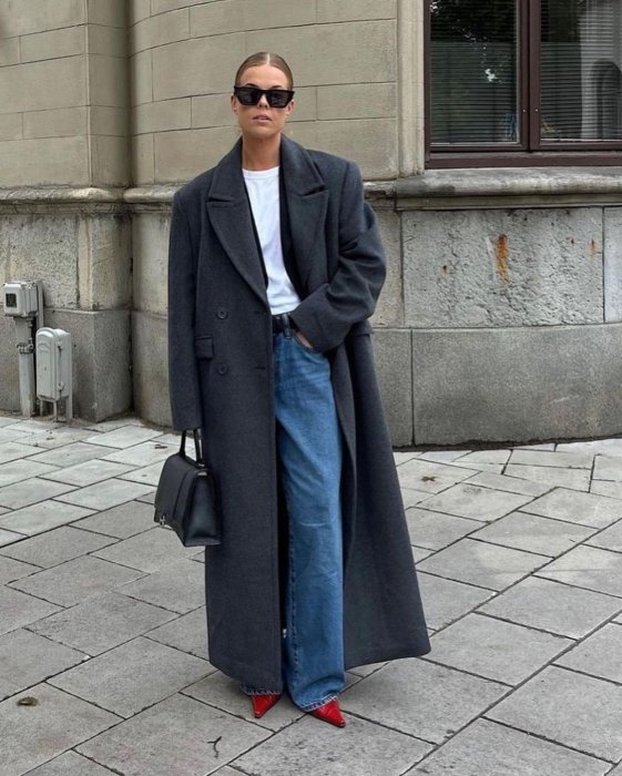 Модные образы с шерстяным пальто.