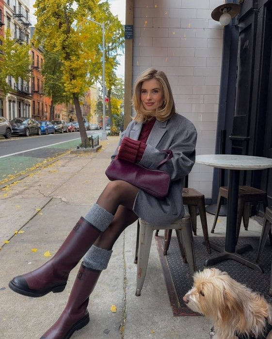 Стильные образы с резиновыми сапогами