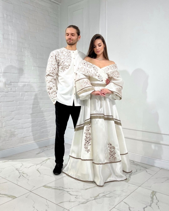 Весілля по-українськи: дизайнерка представила розкішні весільні сукні з елементами вишивки (ФОТО) - фото №13