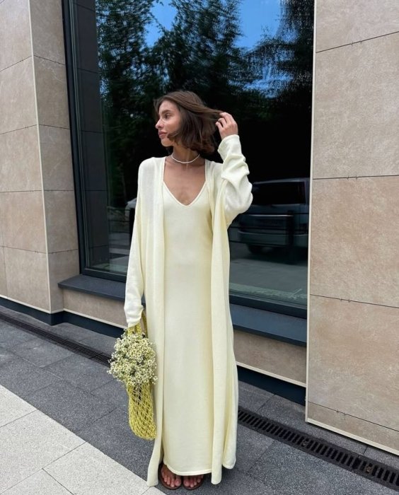 Подовжений кардиган, фото