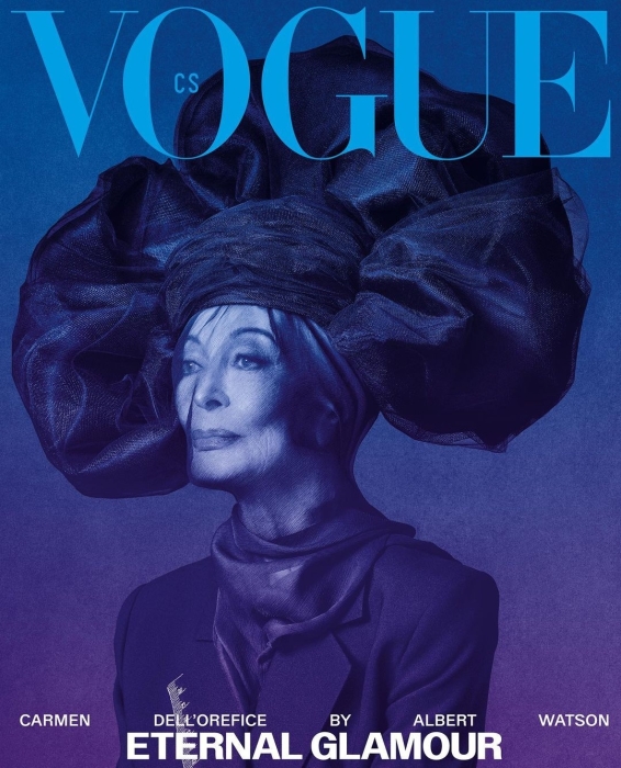 Старейшая в мире супермодель Кармен Делл'Орефиче в последний раз украсила обложку Vogue - фото №1