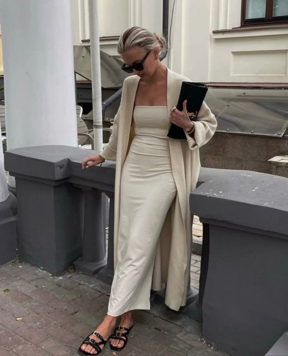 Довгий кардиган, фото