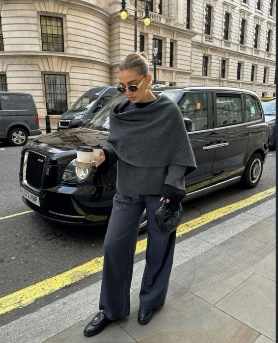 Модные пончо 2025, фото