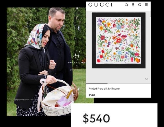Шелковый платок от Gucci с принтом Flora.