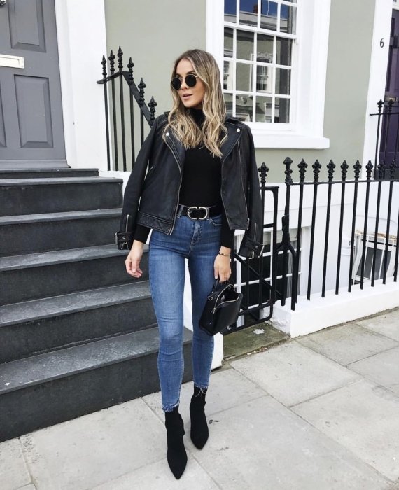 Джинси скінні в образах 2026, фото