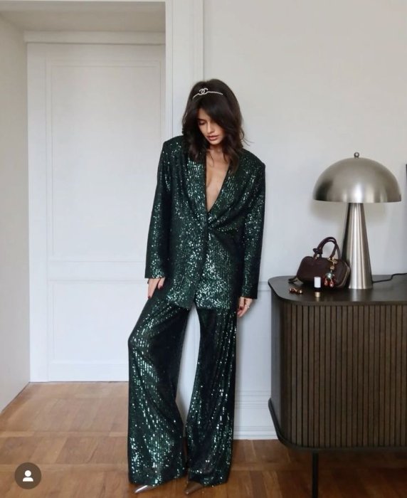 Образы на Новый год 2026 с пайетками, фото