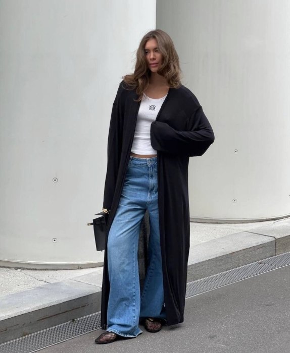 Довгий кардиган, фото