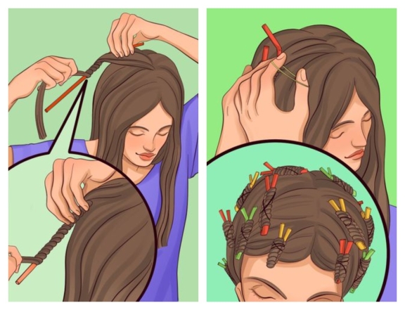 Как накрутить волосы на трубочки