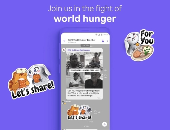 Viber начинает кампанию по борьбе с голодом в мире: тематическое сообщество и новые стикеры - фото №1