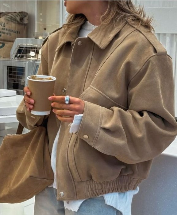 Замшевый бомбер, фото