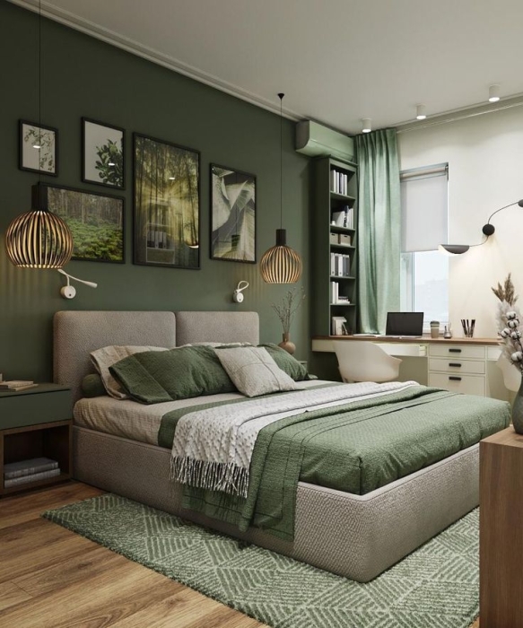 В моду увійшли зелені спальні: найкращі дизайни інтер'єру 2024 (ФОТО) - фото №5
