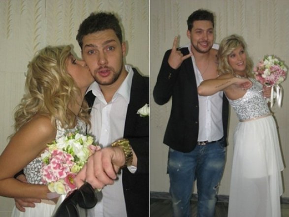 Олег Кензов и его супруга Анастасия Полубесова, фото