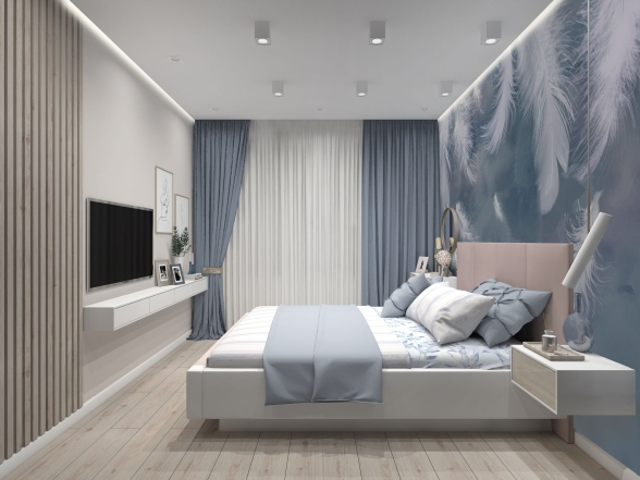 Роскошная спальня в холодных оттенках: модные варианты интерьера (ФОТО) - фото №4