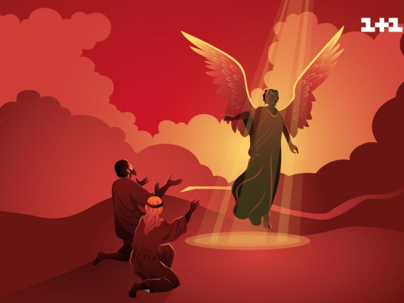 Благовіщення - ангел спустився з небес, картинка до свята