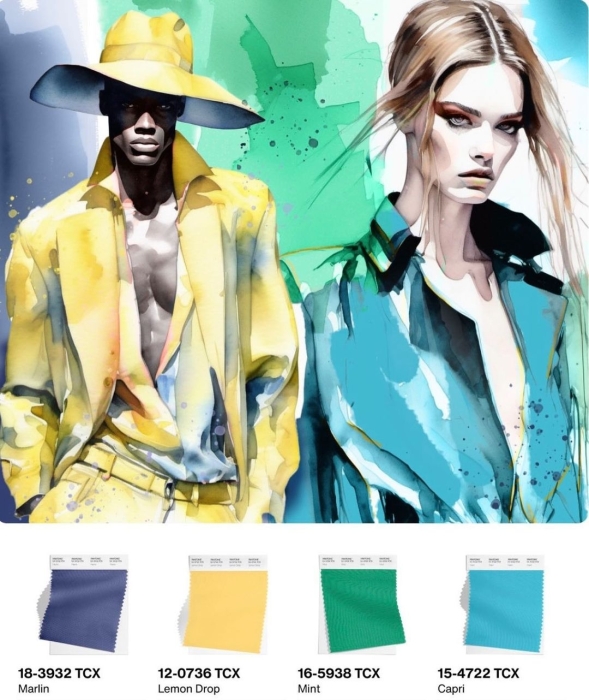 Модные цвета в одежде весна-лето 2024