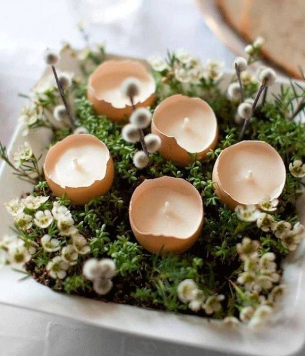Свічки з яєчної шкарлупи