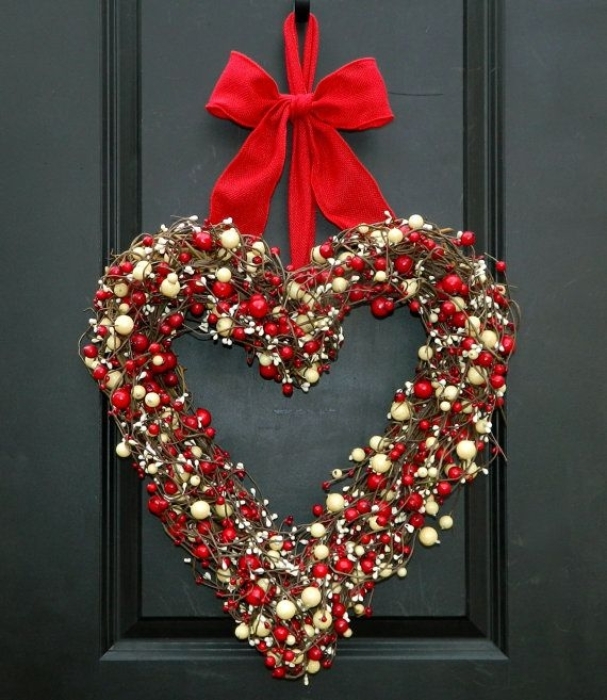 Венок на дверь в форме сердца: стильное украшение интерьера на День Валентина (ФОТО) - фото №5