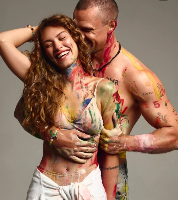 Надин Головчук и Тарас Цымбалюк на откровенной фотосессии в Холостяке