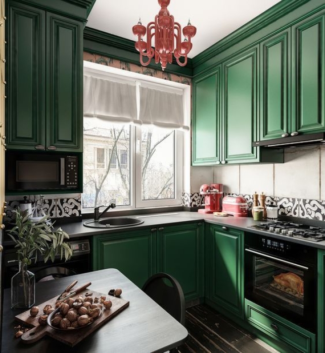 Як може виглядати кухня у зелених відтінках